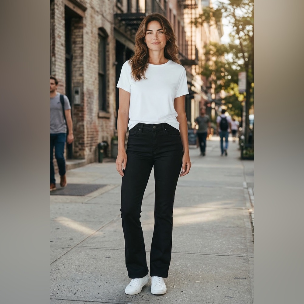 1822 Denim Women’s Straight Leg Jeans in Black